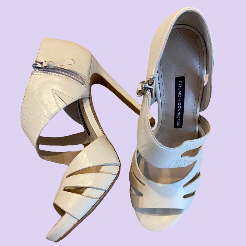 French connection Vida ivory heels